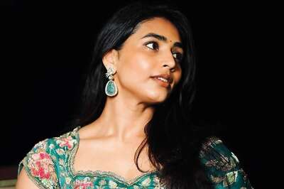 Sapthami Gowda Radiates Regal Glamour In Gorgeous Teal Saree