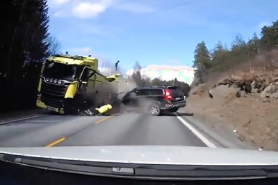 Brutal Head-On Truck Crash Proves Why Volvo Cars are so Safe, Driver Walks out Safe [Video]