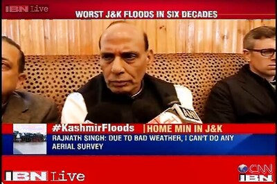 Rajnath takes stock of flood-ravaged Jammu & Kashmir, assures Centre's help