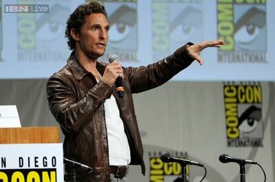 Matthew McConaughey makes a surprise visit to Comic-Con, reveals the first look of 'Interstellar'