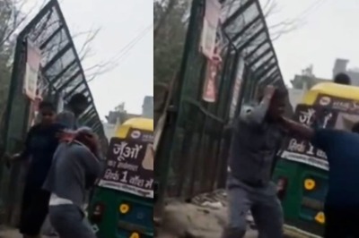 Girl On Bullet Bike Brutally Beats Auto Driver With Hockey Stick. Video Viral