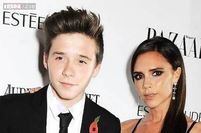 David and Vioctoria Beckham's son makes his modelling debut