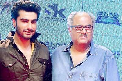 An overwhelmed Boney Kapoor cries while watching his son Arjun Kapoor's 'Tevar'