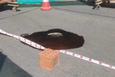 After Metro Pillar Collapse Tragedy, Biker Injured as Road Caves in at Ashok Nagar in Bengaluru