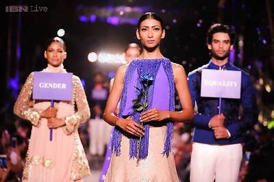 LFW, Day 1: Manish Malhotra showcases the 'Blue Runway' collection with a bevy of Bollywood celebrities in attendance