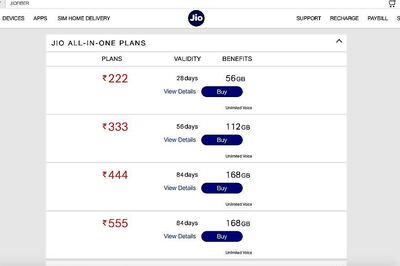 Reliance Jio All-In-One Plans Start at Rs 222 Which Includes Bundled Non-Jio Calls