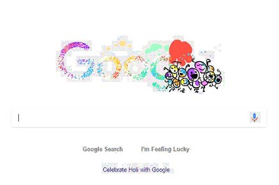 'Flash Mob' Colours Google's Holi Doodle