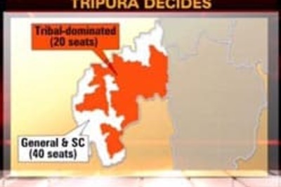 Red march in Tripura, hung House in Meghalaya