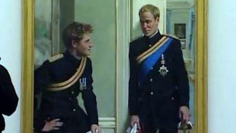 First double portrait of Princes William, Harry out