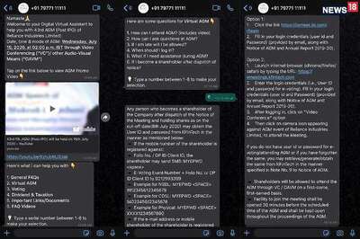 Reliance Industries Chatbot Assistant on WhatsApp: Get Info On Virtual AGM, Dividends & More