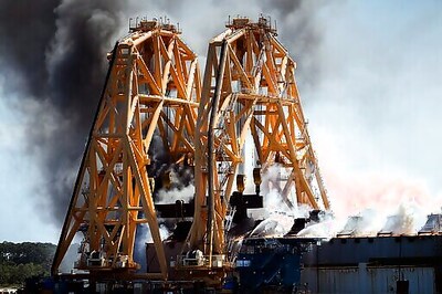 Demolition Resumes On Georgia Shipwreck After Big Fire