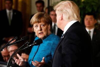 Awkward Start and Odd End to First Trump-Merkel Meet