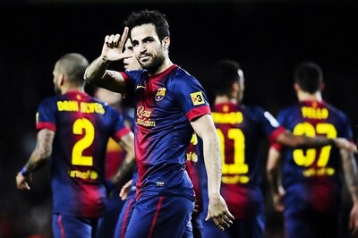 Cesc Fabregas hits three as Barcelona thrash Mallorca 5-0