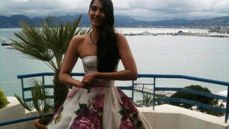 Snapshot: Sonam flaunts a voluminous gown at Cannes