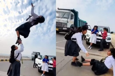 Two School Girls Perform Stunt On Road For Reels. Watch What Happened Next