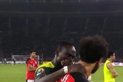 Sadio Mane Consoles a Tearful Liverpool Teammate Mohamed Salah After Senegal Beat Egypt in AFCON Final