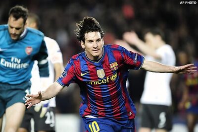 Messi's four goals puts Barcelona in semis