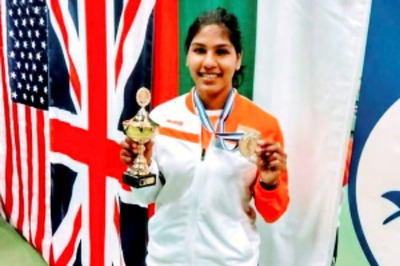 Back From Italy in Nick of Time, Fencer Bhavani Does Target Practice with Kitbag