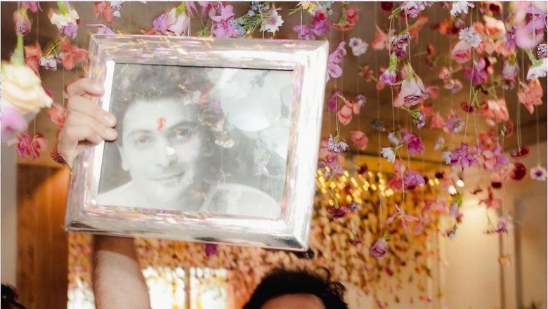 Ranbir Kapoor Holds Late Father Rishi Kapoor's Picture In Mehendi Clicks Shared By Alia Bhatt