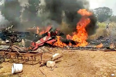 Two-Seater Trainer Aircraft Catches Fire after Uncontrolled Landing, Pilot Ejects Safely