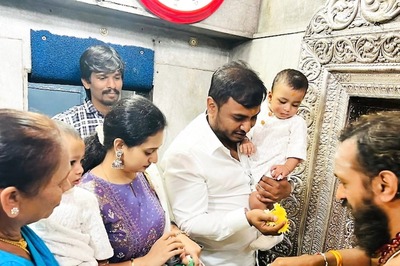 Amulya Jagdish Visits Ghati Subramanya Temple With Husband And Twins, See Pics