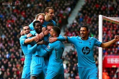 Adebayor scores two as Tottenham beat Swansea 3-1 in EPL