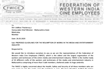 FWICE Submits Proposed Guidelines to Uddhav Thackeray for Resuming Work in Entertainment Industry
