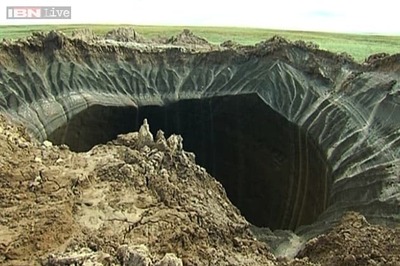 Mysterious giant hole appears in northern Siberia