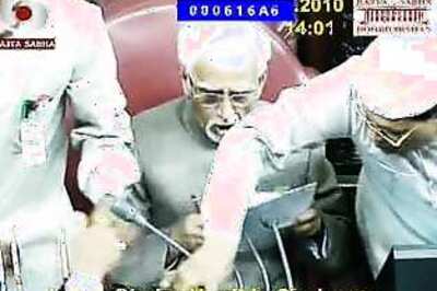 Rajya Sabha acts tough, suspends 7 unruly MPs