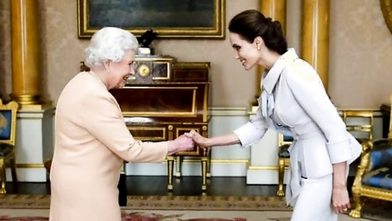 Britain's Queen Elizabeth makes actress Angelina Jolie a Dame