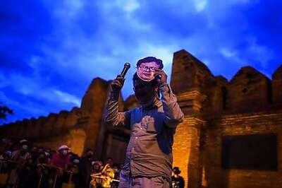 Thai anti-government protesters hold rallies outside Bangkok