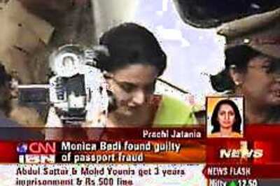 Only white saris for Monica Bedi