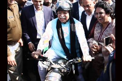 Manohar Lal Khattar Rides Motorcycle to Take Stock of Amit Shah's Yuva Hunkar Rally in Jind